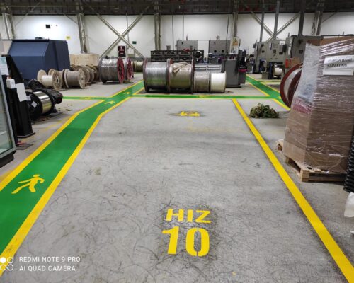 fabrika yol Çizgileri - Fabrika 10 Hiz Limiti fabrika yol cizgileri 1 500x400 - Galeri