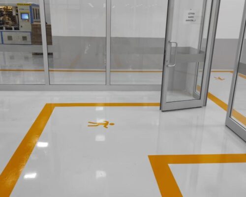 fabrika yol Çizgileri - Fabrika Ic Sahalarinda Is Guvenligi fabrika guvenlik cizgileri erb fabrika yol cizgileri 3 500x400 - Galeri