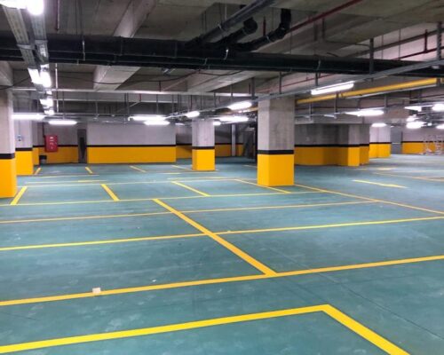 fabrika yol Çizgileri - Otopark Duvar Kolon Uygulamalari erbfabrikacizgisi kapali otoparak cizgisi 11 500x400 - Galeri