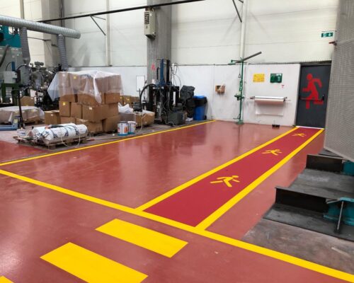 fabrika yol Çizgileri - erbfabrikayolcizgisi forklift yolu cizgileri yaya yolu cizgisi yaya gecidi cizgisi acil cikis yolu cizgileri stok alani cizgileri yaya giremez cizgileri palet stok alani cizgileri depo 4 500x400 - Galeri