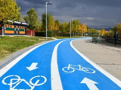 Bisiklet yolu boyama ve asfalt uygulama ERB Trafik 2026 profesyonel çalışma