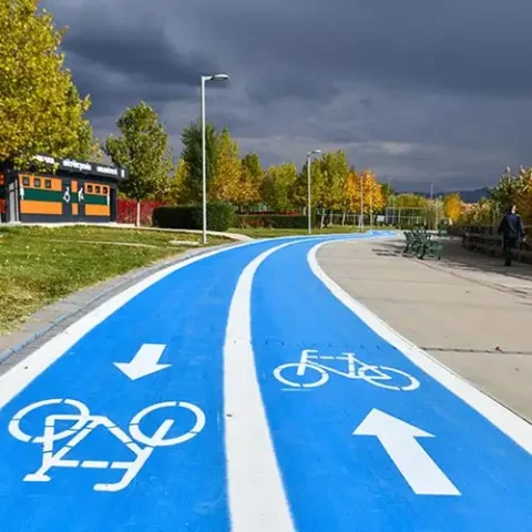 Bisiklet yolu boyama ve asfalt uygulama ERB Trafik 2026 profesyonel çalışma